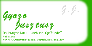 gyozo jusztusz business card